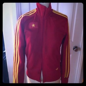 Red & yellow Vietnam Adidas Jacket size M